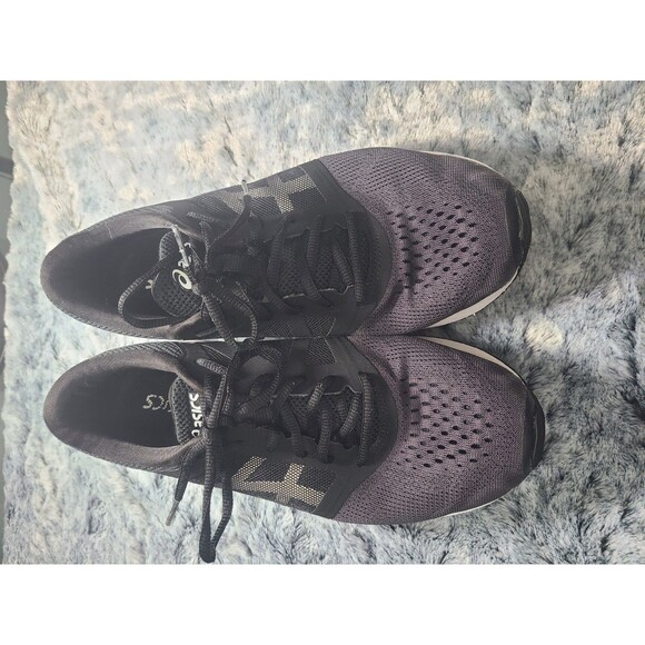 Asics RoadHawk FF Running Shoes Sz 9 1/2  Black Gray FlyteFoam Athletic Sneaker main image 7